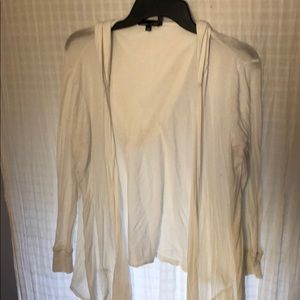 White cotton throw over